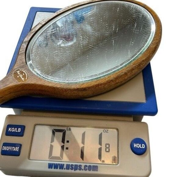 VTG 82s Gale Blashka Hand Held Heirloom Mirror Wood Painted Florals Signed Dated - Picture 9 of 9